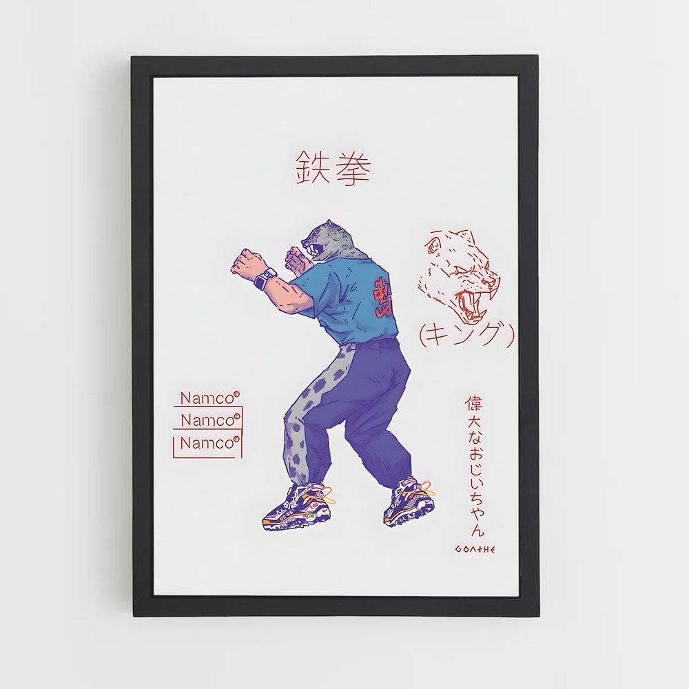 Poster Blue Fighter – affiche Tekken (vue 2)